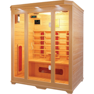 Three Person far Infrared Indoor Sauna With Ceramic Heaters